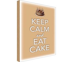 Holzschild 18X12 Cm Keep Calm And Eat Cake Deko Geschenk Holz Schild