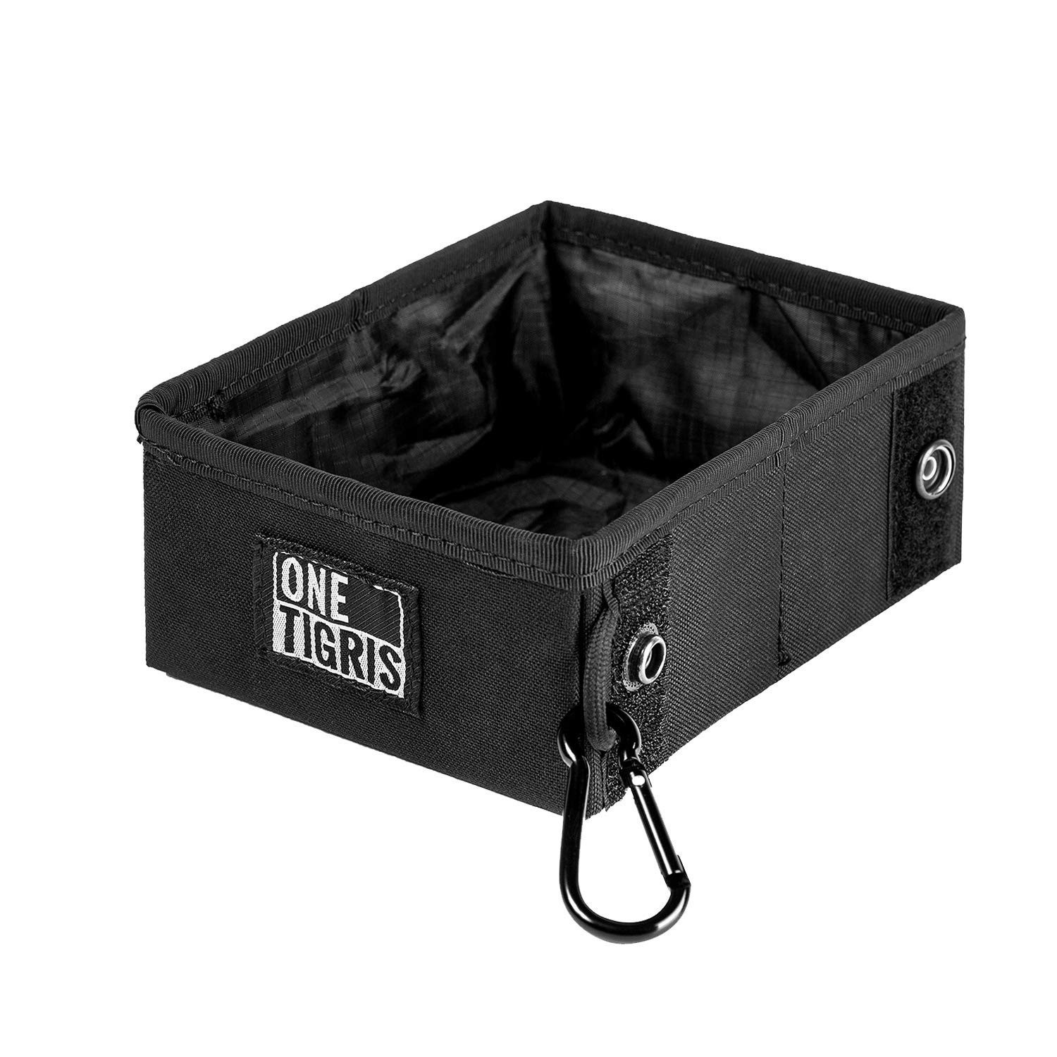 Gamelle pliable pour chien 0.9 L rétractable avec mousqueton d'attache sac