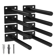 8Pack 6 inch Floating Shelf Brackets, Hidden Shelf Bracket for Wood