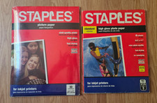 Staples Photo Paper Lot 8.5x11 Inkjet High Gloss 50 Sheets Total Mixed