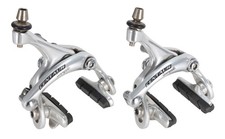 SET Pinza Freno Cerchio Bici Strada Campagnolo Centaur Doppio Perno ARGENTO