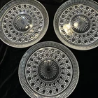 Vintage Federal Glass Windsor Button and Cane Luncheon plate- 9.25” Set Of 3