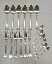 Christofle Printania 6 couverts de table 18 pièces, 6 fourchettes + 6 cuillères