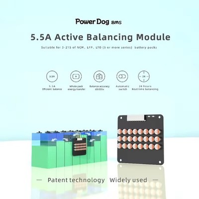 5.5A Capacitor Active Equalization Board 3S~21S Li-ion LFP LTO Sodium Balancer
