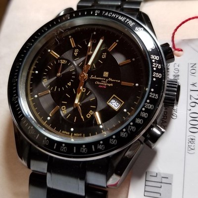 Full black IP coating, high-performance central chronograph equipped men #PF0VBS