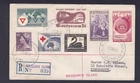 1955 ANTARCTIC RESEARCH PRE-DECIMAL STAMP REGISTERED COVER CDS MACQUARIE IS.#T93