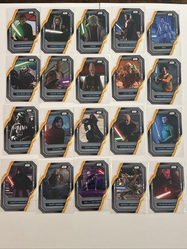 2023 Topps Star Wars Flagship COMPLETE 20 CARD SET Lightsaber Insert Lot Die-Cut