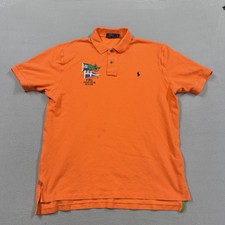 Polo Ralph Lauren Polo Shirt Mens XL Orange PRL Yacht Club Nautical