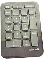 Microsoft Wireless Number Pad 10-key Numeric Keypad Black Key PC