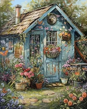 Flower Paint by Numbers Kit for Adults on Canvas,Diy Easy Adult Paint by Number