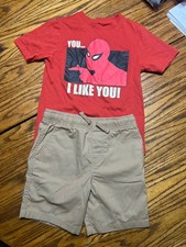 Boys Spider-Man Short set Sz 8. M0036