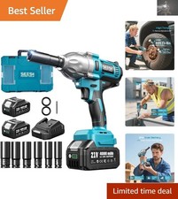 Versatile Electric Impact Wrench 665 Ft-lbs - 30 Min Charge Dual Battery System