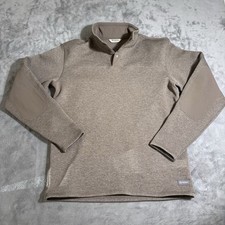 Simms Harbour Sweater Quarter Button Snap Sturgeon Heather Medium Fishing