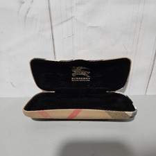 Burberry Nova Check Glasses Case Eyeglasses Hard Shell Plaid Made In Italy