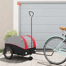 Bike Trailer Black and Red 99.2 lb Iron
