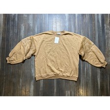 Pull&Bear Faux Fur Sleeve Oversized Sweatshir...