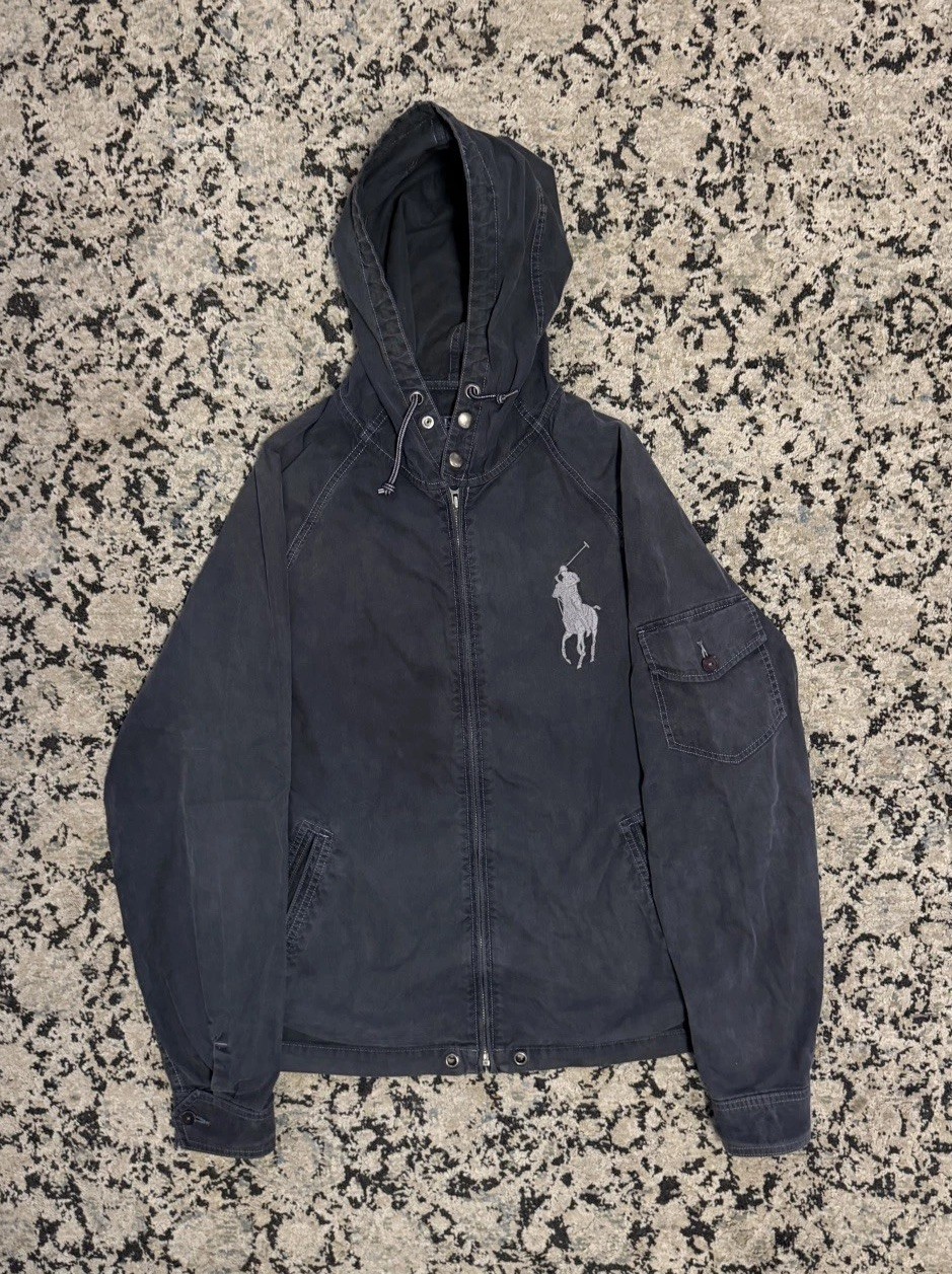 Vtg Polo Ralph Lauren Jacket Big Pony Mens L Full Zip 90s Hoodie