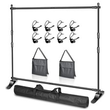 EMART Adjustable Photo Backdrop Banner Stand with 10 X 8ft W X H