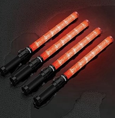 4 Pack 21'' Traffic Wand, Air Traffic Control Wand w/ 3 Flashing Modes Red  A0261