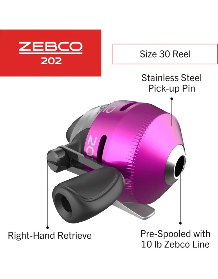 Zebco 202 Spincast Reel and Fishing Rod Combo, 5-Foot 6-Inch 2-Piece Fishing - Image 4 of 4