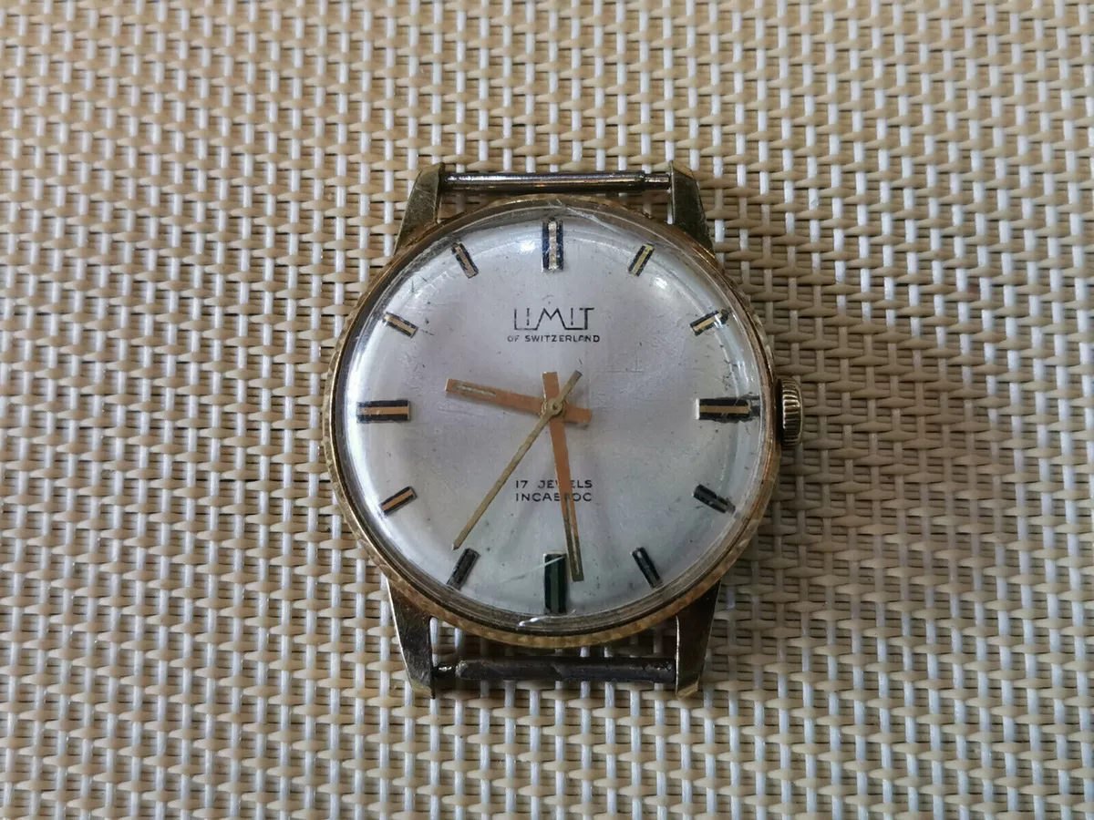 vintage RARE SWISS MADE GOLD PLATED MEN watch LIMIT 17 JEWELS