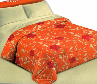 Trapunta Invernale Matrimoniale Prodotta Italia Due Piazze Fiore Fiori Arancione Ebay