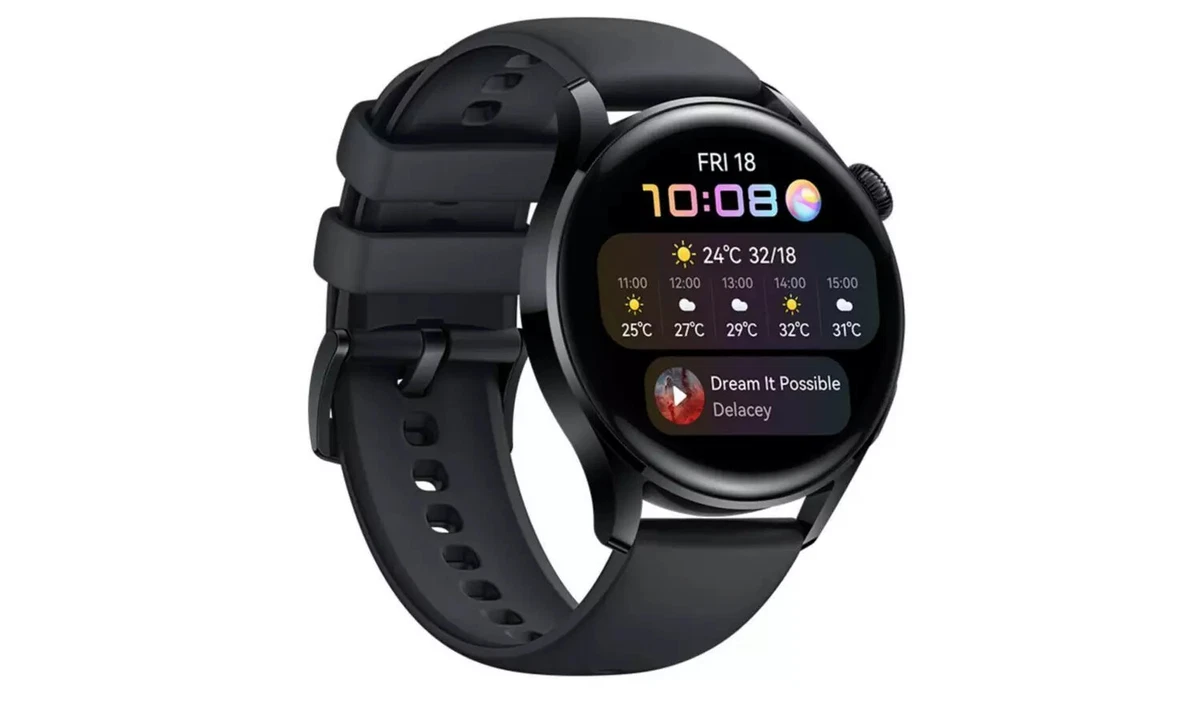 HUAWEI WATCH 3 Active 46mm GPS Smartwatch Health Monitoring GLL AL04 Black