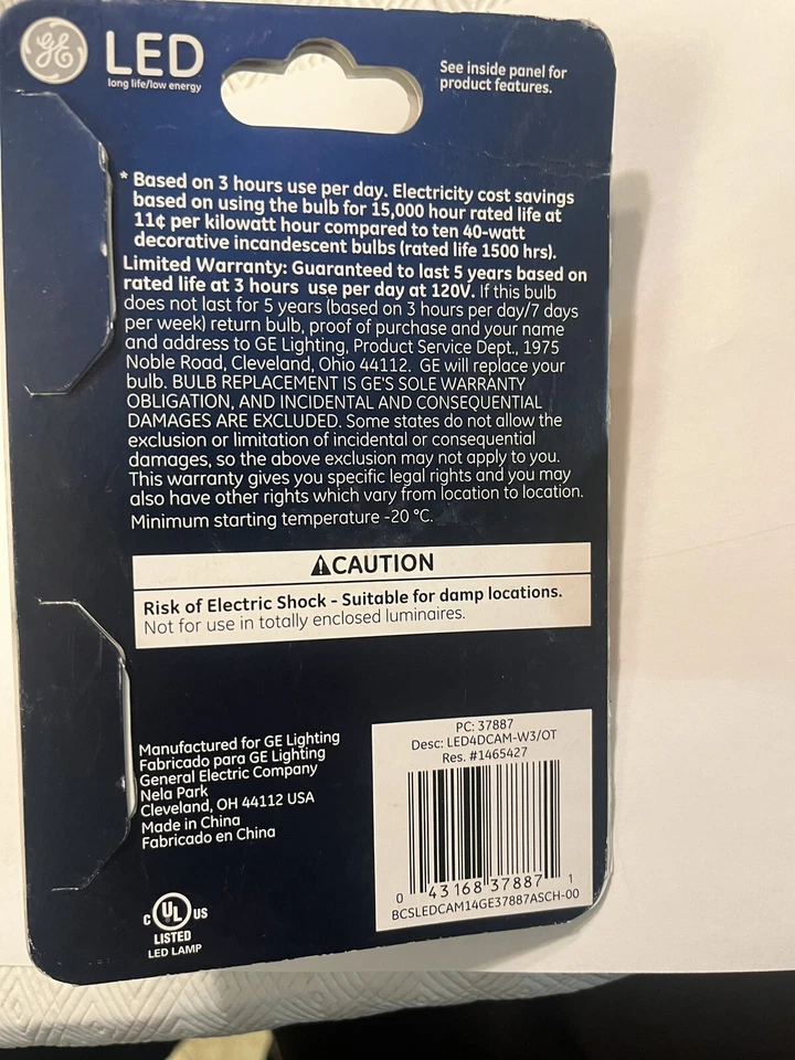 GE LED 40W/4W soft white light Bulb Medium Base - Image 2 of 2