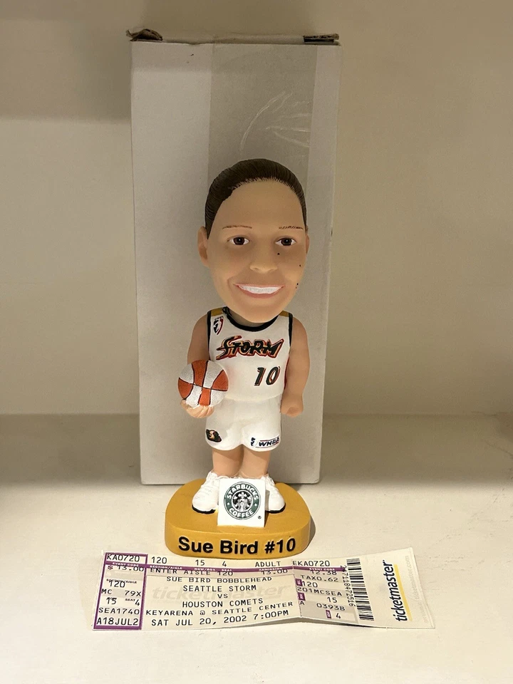 2002 Sue Bird Seattle Storm Rookie Year Bobblehead INCLUDES FULL TICKET with BOX - Image 3 of 4