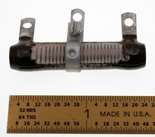 Ohmite 12 watt, 5 ohm Series 1004 dividohm vitreous enameled resistor, NOS