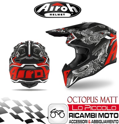 CASCO DA CROSS ENDURO OFF ROAD AIROH WRAAP OCTOPUS MATT WROC35 MIS XL | eBay