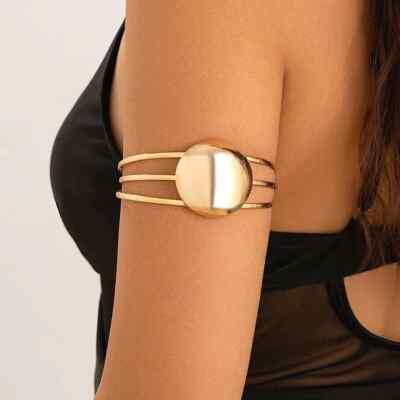 Statement Arm Armband Manschette Armreif Kreis Geometrisch Minimal Modern Gold Silber