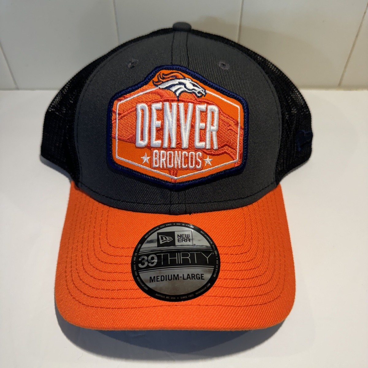 Denver Broncos New Era 2021 NFL Draft Trucker 39THIRTY Fitted Cap