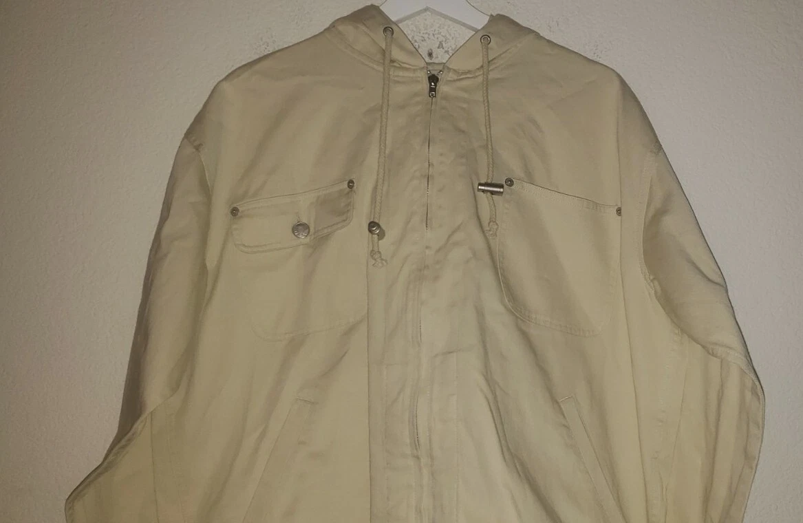 OFF WHITE Giacca bianca Denim & Co con cappuccio tasca anteriore attiva grande