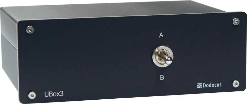 Dodocus UBox 3 – Lautsprecher/Verstärker Umschalter – Silber/Schwarz, Made in Ge - Bild 2 von 4