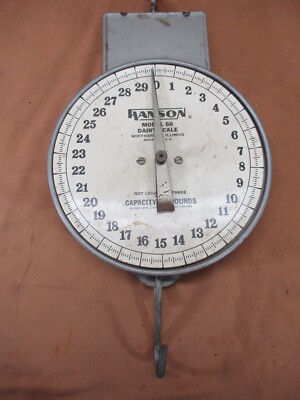 Vintage Hanson Model 60 Hanging Dairy & General Store Scale 30 Lb