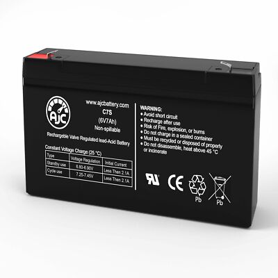 AJC Battery Compatible with Leoch DJW6-7.0 6V 7Ah UPS Battery
