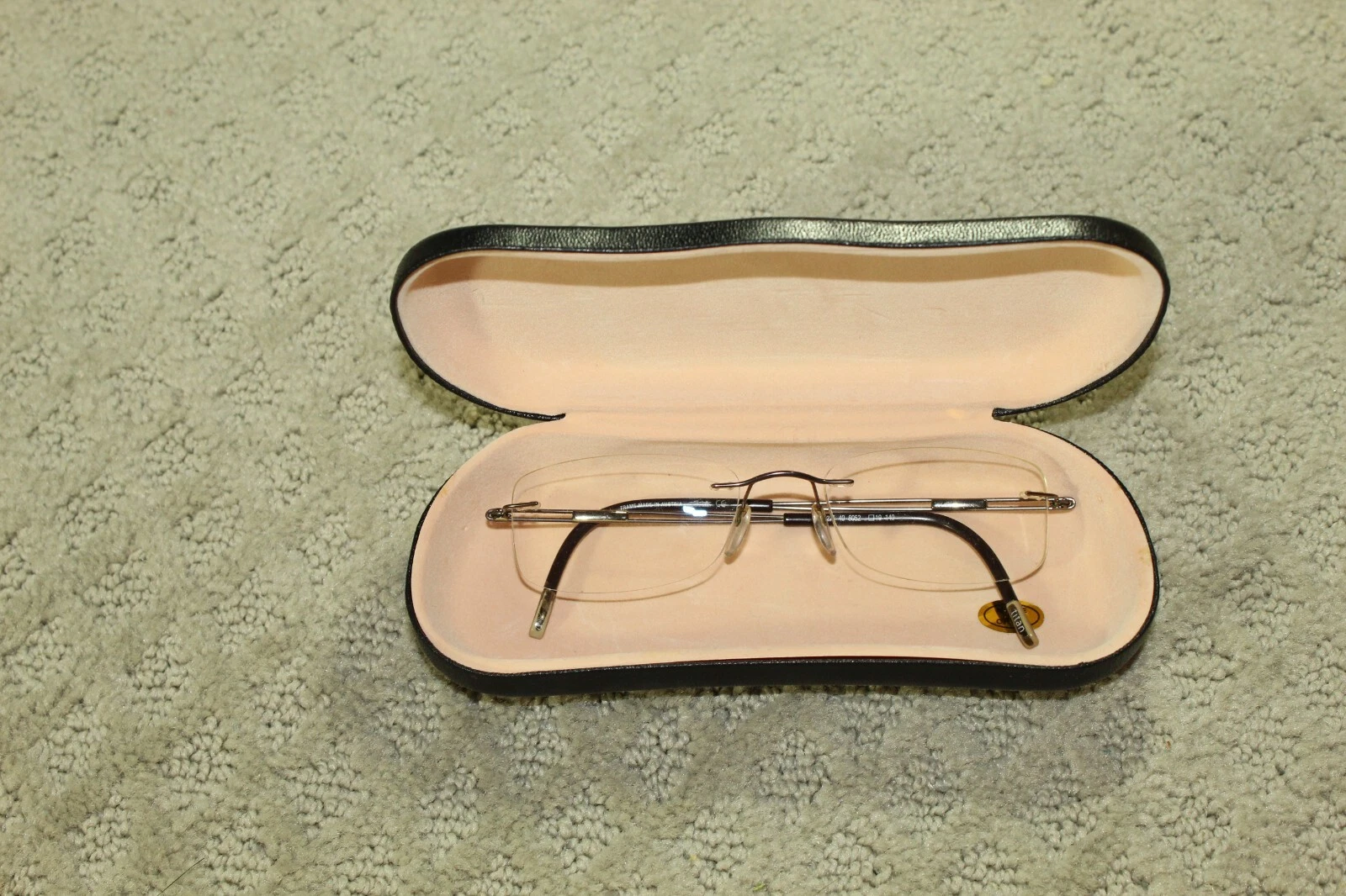 Silhouette 5227 20 6051 Titanium G Black Rimless Eyeglasses Frames 19 140