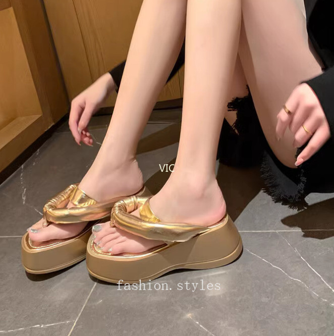 PANTOFOLA D’ORO Mocassino donna plateau pelle zeppa tacco alto scarpe ciabatte sandali infradito