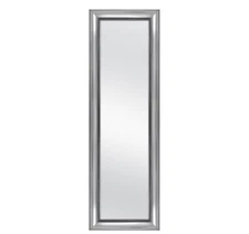 Mainstays Over-The-Door Wall Mirror, Silver Ornate Finish, 17" X 53"
