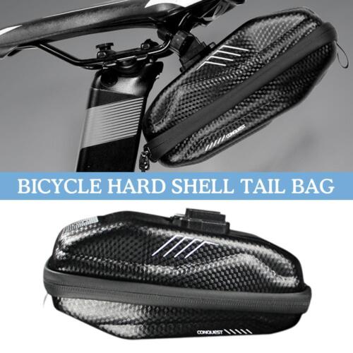 Bike Seat Saddle Bag Waterproof Hard Shell Cycling Tail Bags - Foto 1 di 12