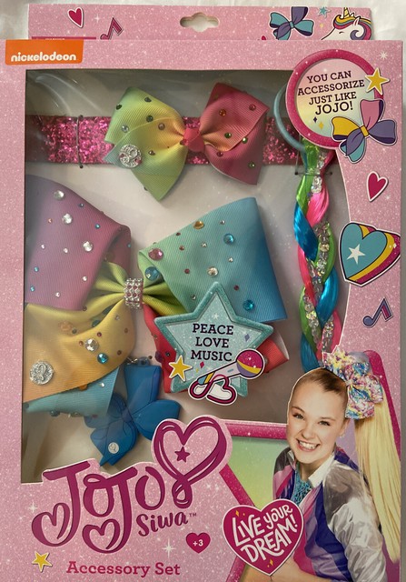 Jojo Siwa Accessory Set With Hair Bows Peace Love Music For Sale Online Ebay
