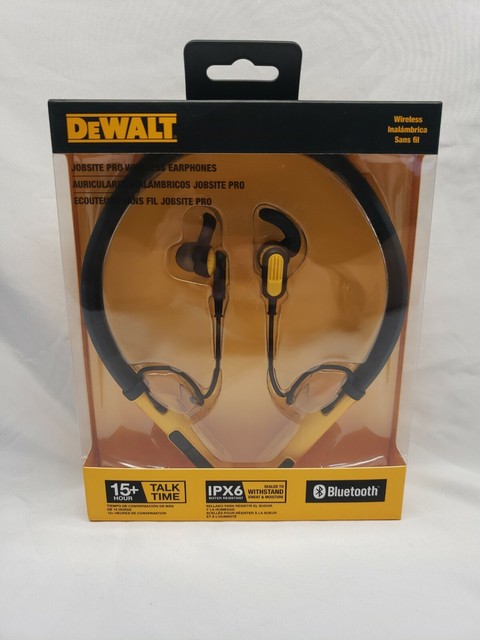 DEWALT Jobsite Pro In Ear Bluetooth Headphones - Black/Yellow for sale online | eBay