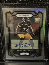 2023 Prizm Football Rookie Silver Prizm Auto Broderick Jones #385 Steelers