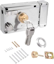 XMHF Home Safety Vertical Keyway Cylinder Deadbolt Rim Lock Set Exterior Door An