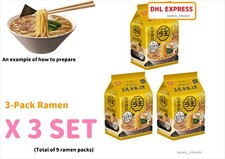 NISSIN RAOH TONKOTSU SHOYU RAMENJAPAN INSTANT NOODLES PORK SOY SAUCE 3-PACK X 3