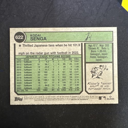 2023 Topps Heritage High Number - #622 Kodai Senga (RC) NY Mets - Picture 2 of 2