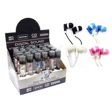 24 pc Wholesale Lot Stereo Earbuds Headphones Earphones Digital Sound Silicone
