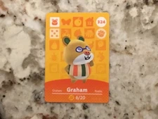 Graham #324  !SUPER SPECIAL! Animal Crossing Amiibo Authentic Nintendo Mint Card