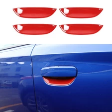 Red Exterior Door Handle Bowl Cover Trims Bezel for Dodge Charger 2011+ 4PCS 